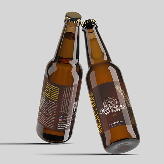Pegatina de botella de cerveza