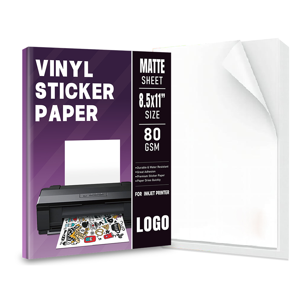 Papel adhesivo de vinilo mate