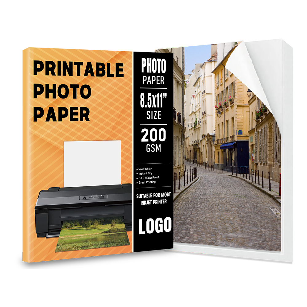 Papel fotográfico transparente imprimible para inyección de tinta