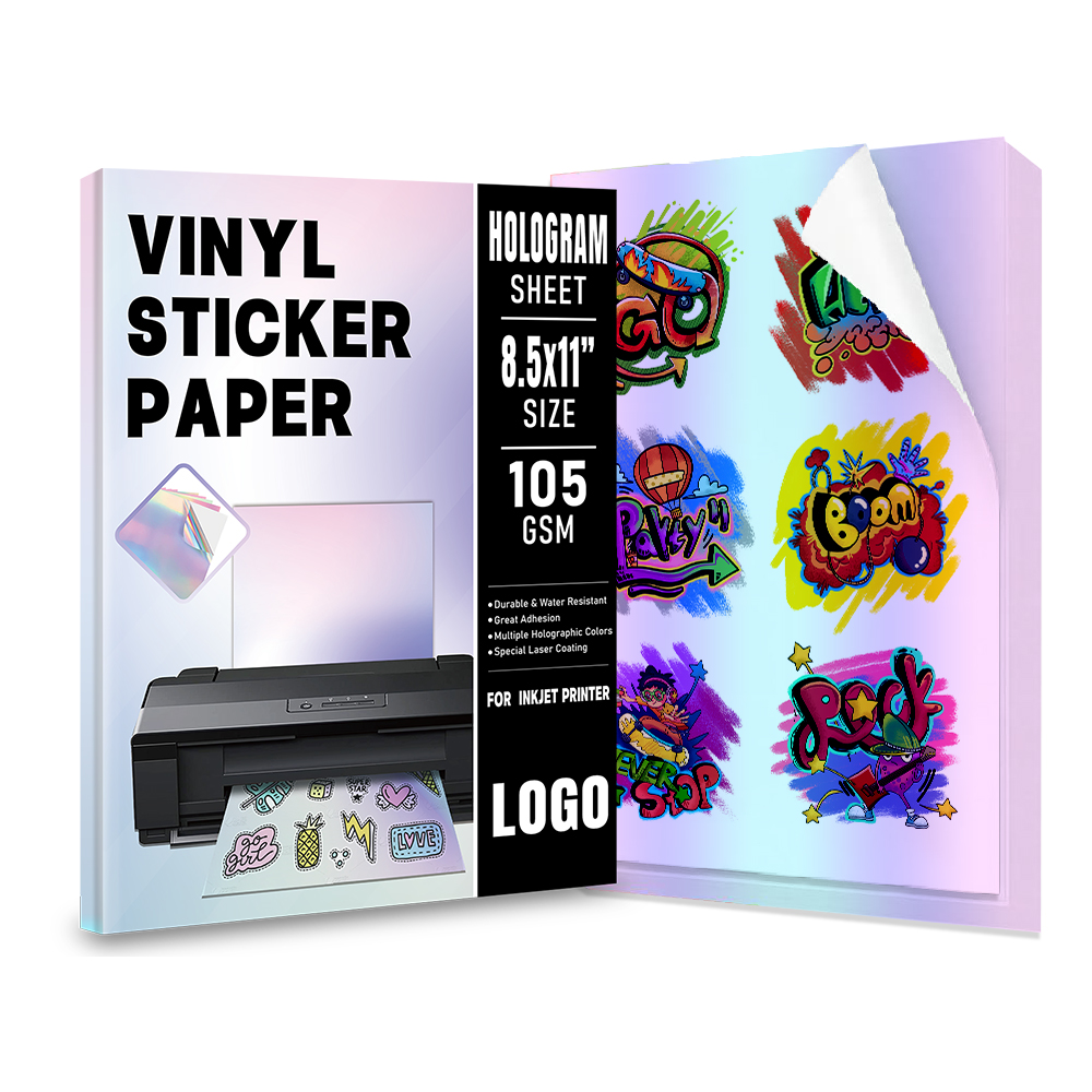Papel de vinilo holográfico para inyección de tinta para diseños únicos
