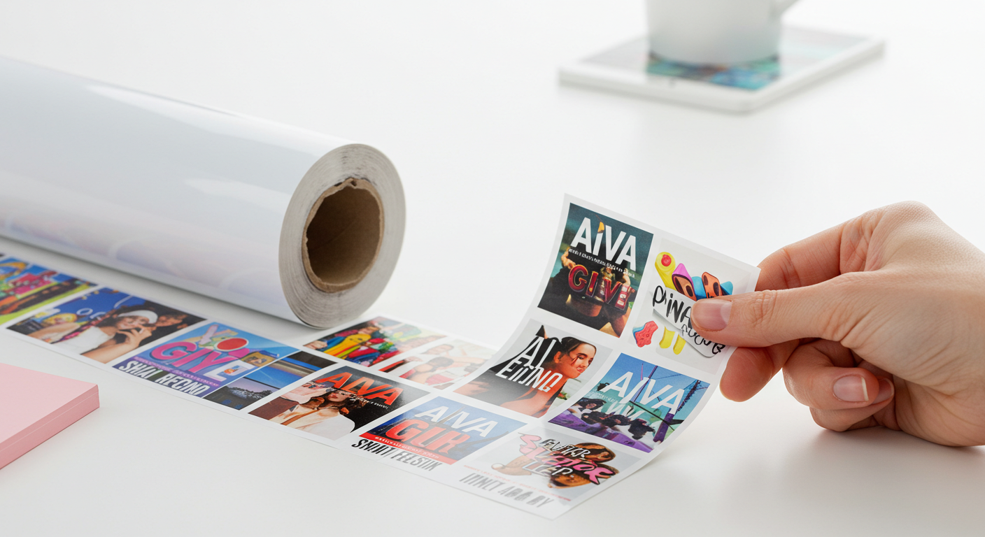 Papel adhesivo de vinilo imprimible AIVA
