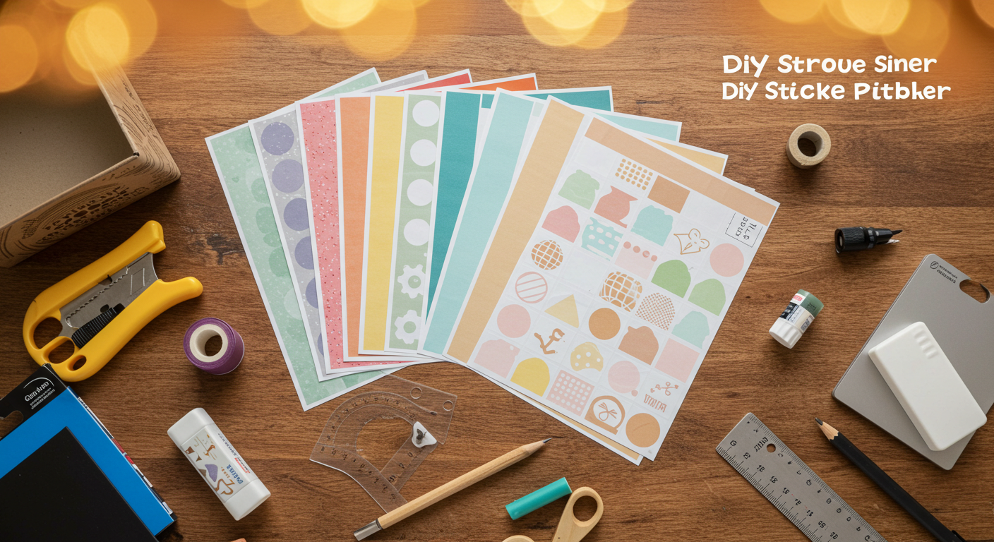 Hojas de papel adhesivas DIY