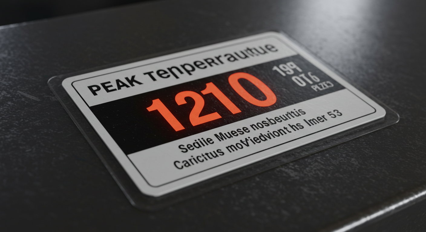 Etiqueta de medición de temperatura máxima
