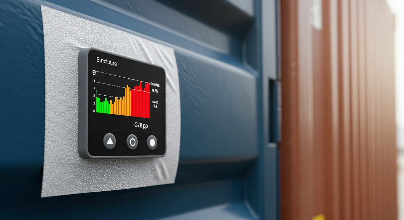 Pegatina de monitorización de temperatura para el transporte