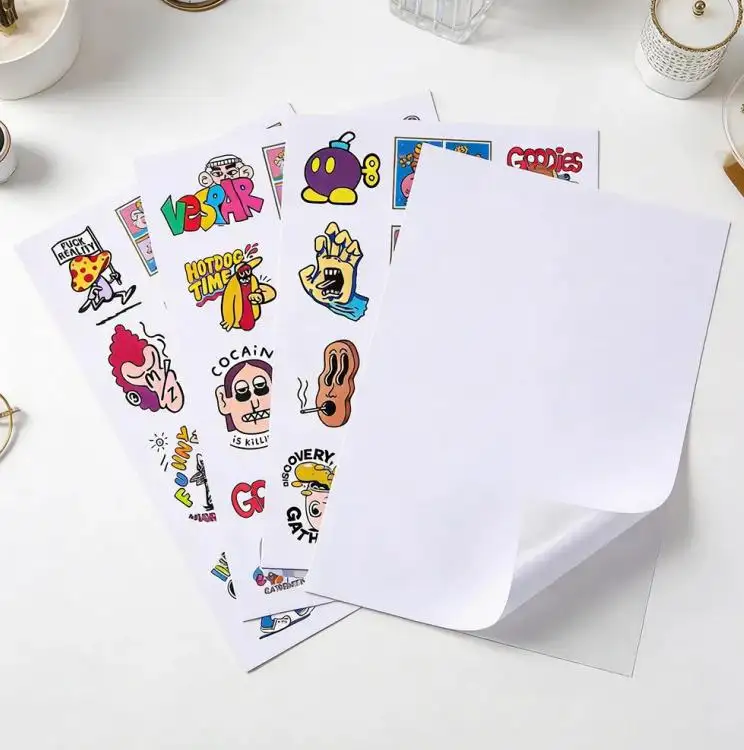 Papel adhesivo de vinilo imprimible y brillante