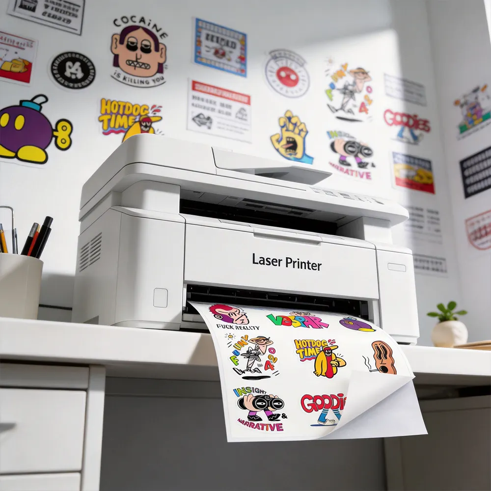 Pegatinas para impresoras láser