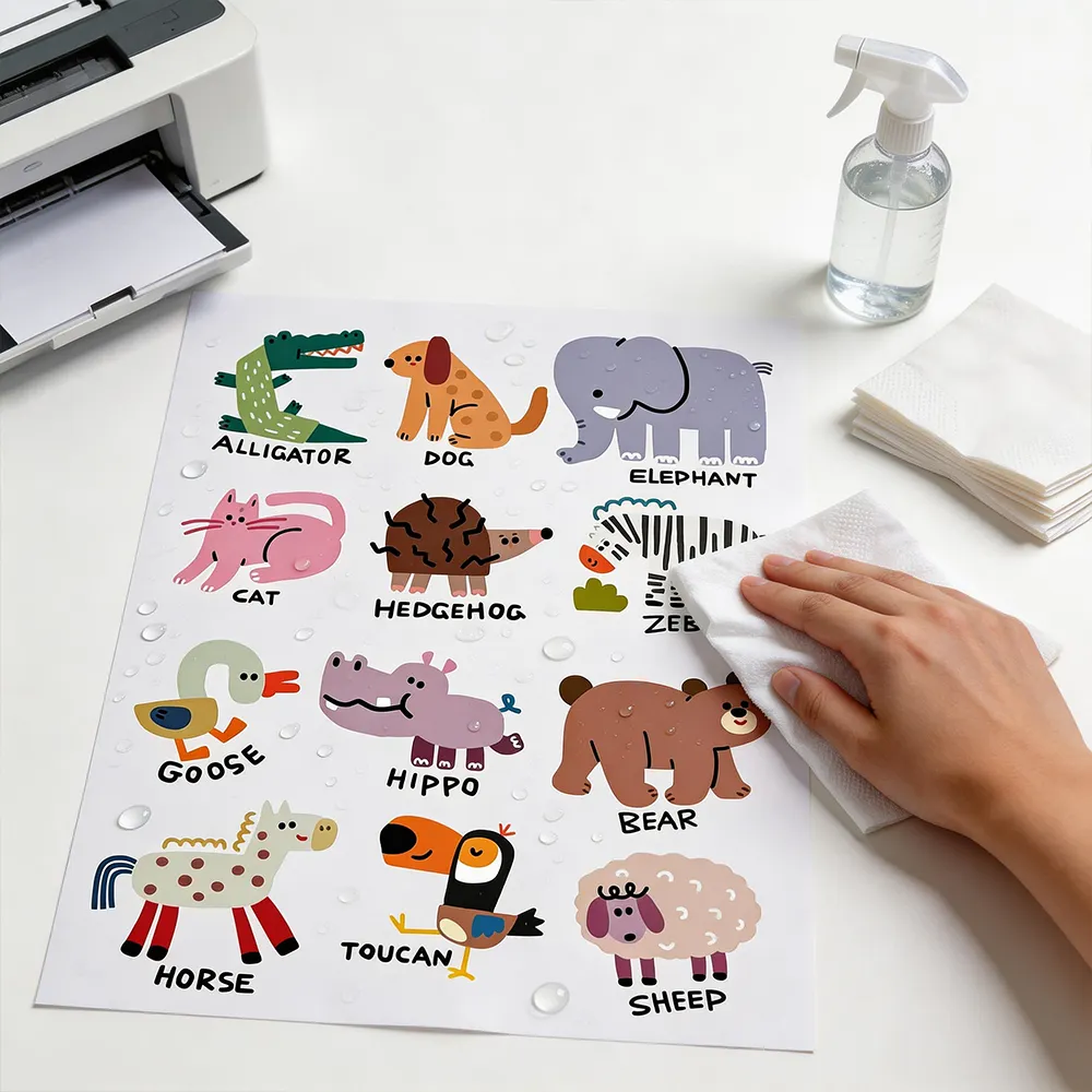 Papel adhesivo resistente al agua