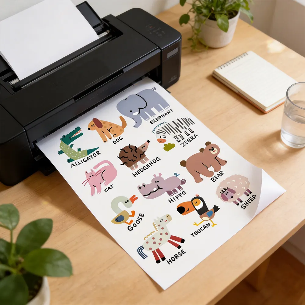 Papel adhesivo para inyección de tinta para portátiles