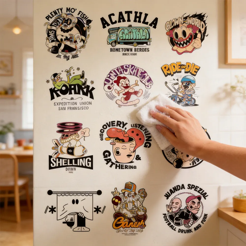 Hojas de adhesivos imprimibles en la pared
