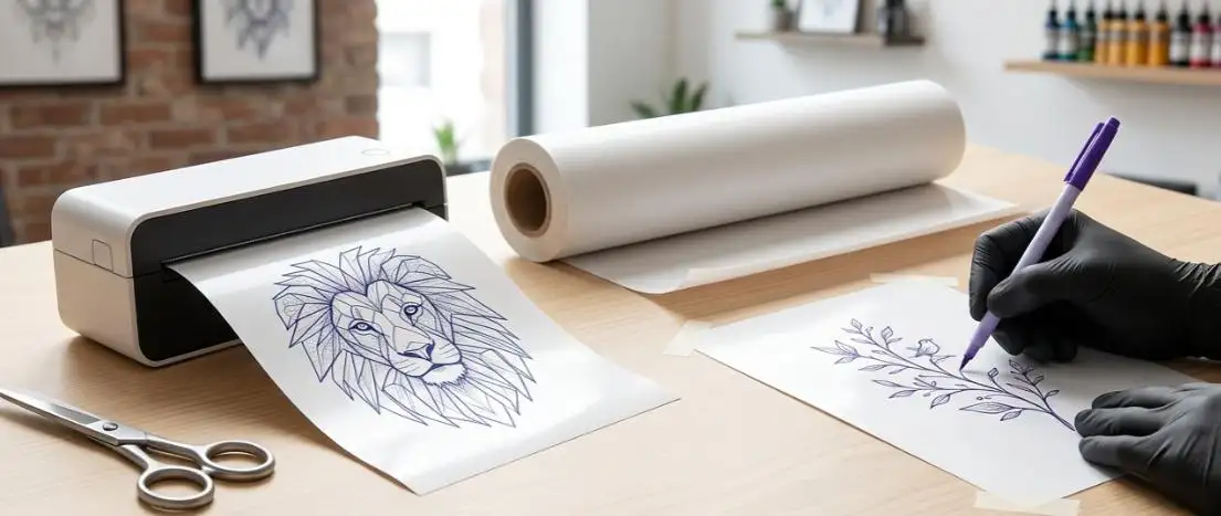 Papel de transferencia temporal para tatuajes