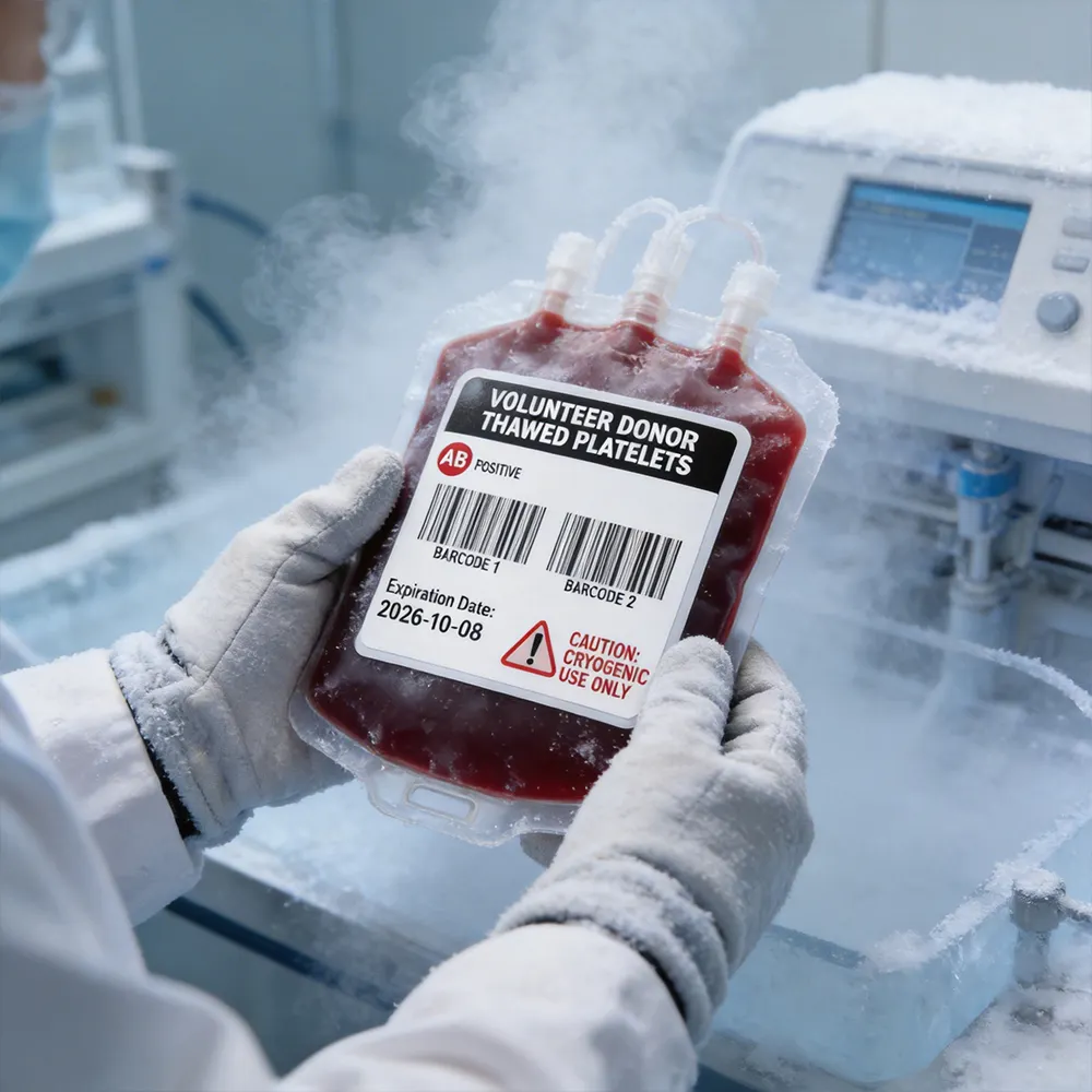 Etiqueta de seguimiento de muestras de sangre