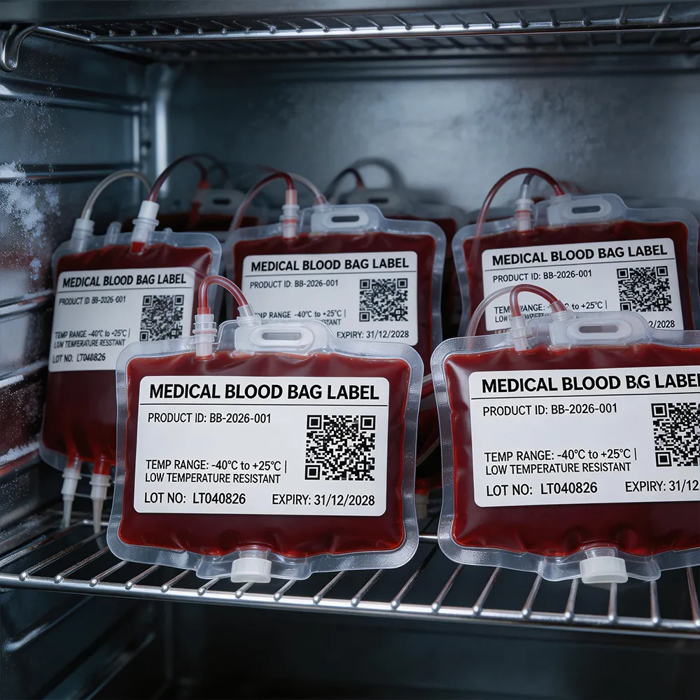 Etiqueta de identificación de la muestra de sangre