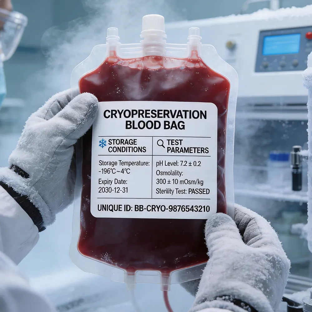 Etiquetas de bolsas de sangre