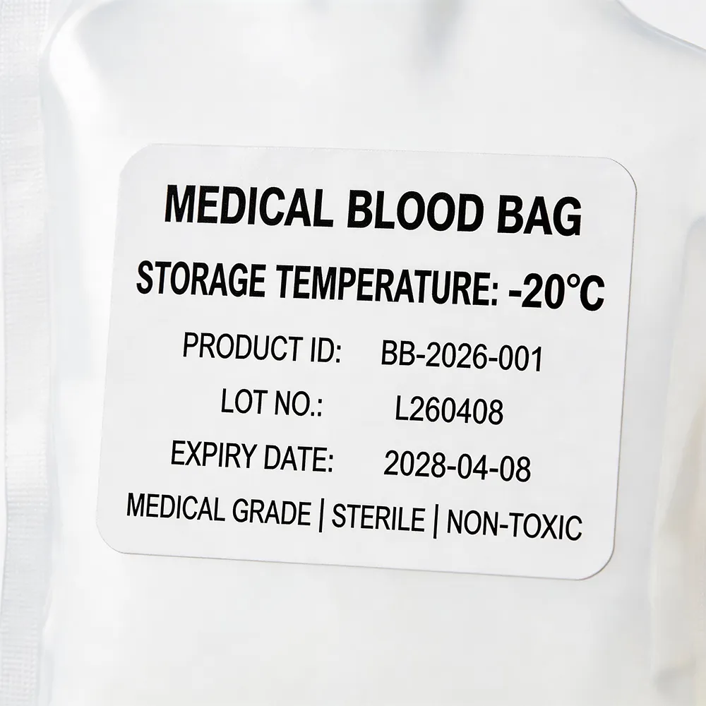 Etiqueta de bolsa de sangre -20°C