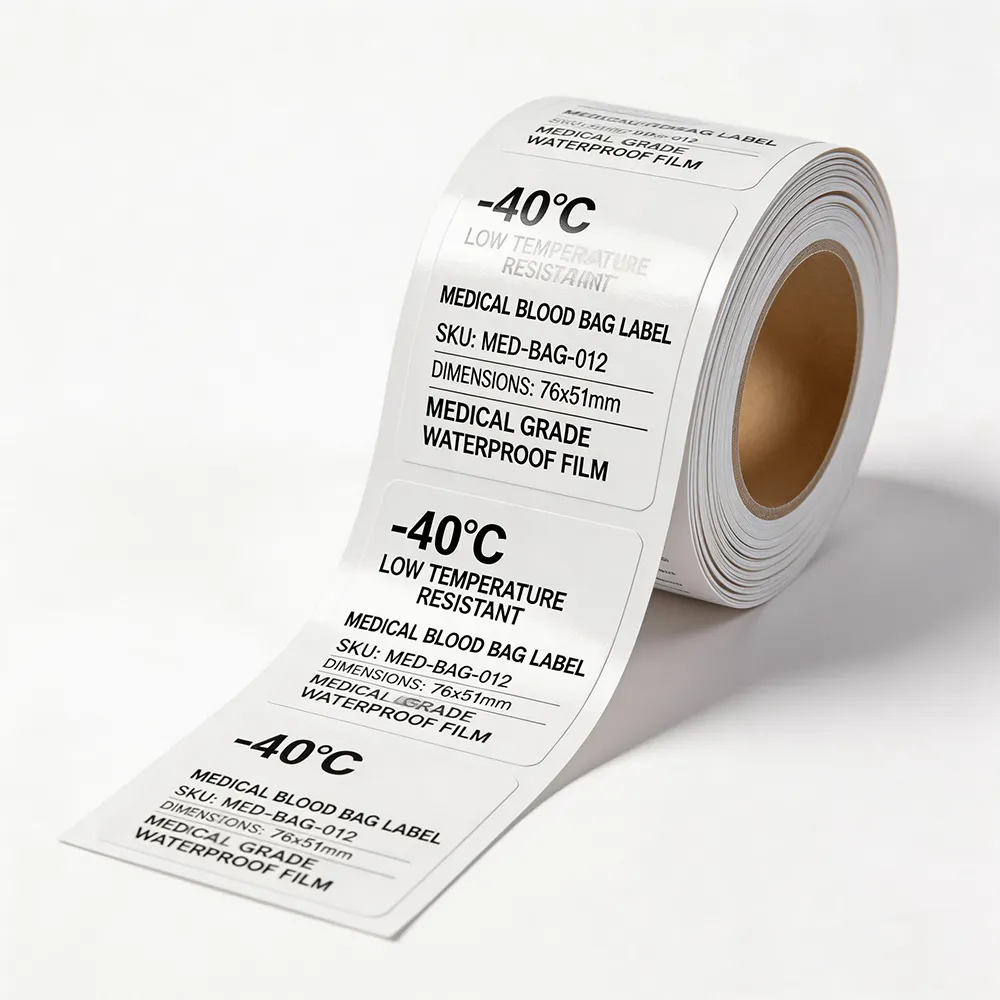 Etiqueta de bolsa de sangre -40°C