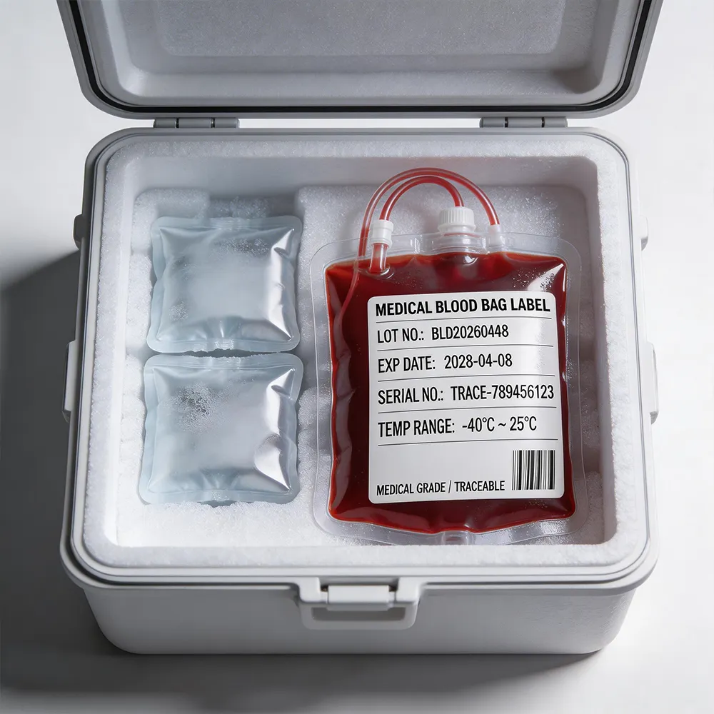 Etiqueta de código de barras de laboratorio