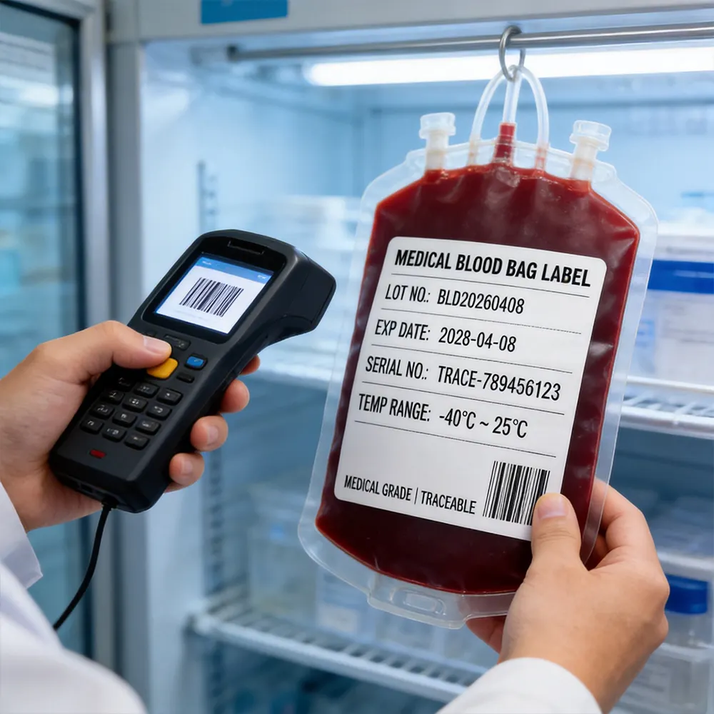 Etiqueta de trazabilidad médica