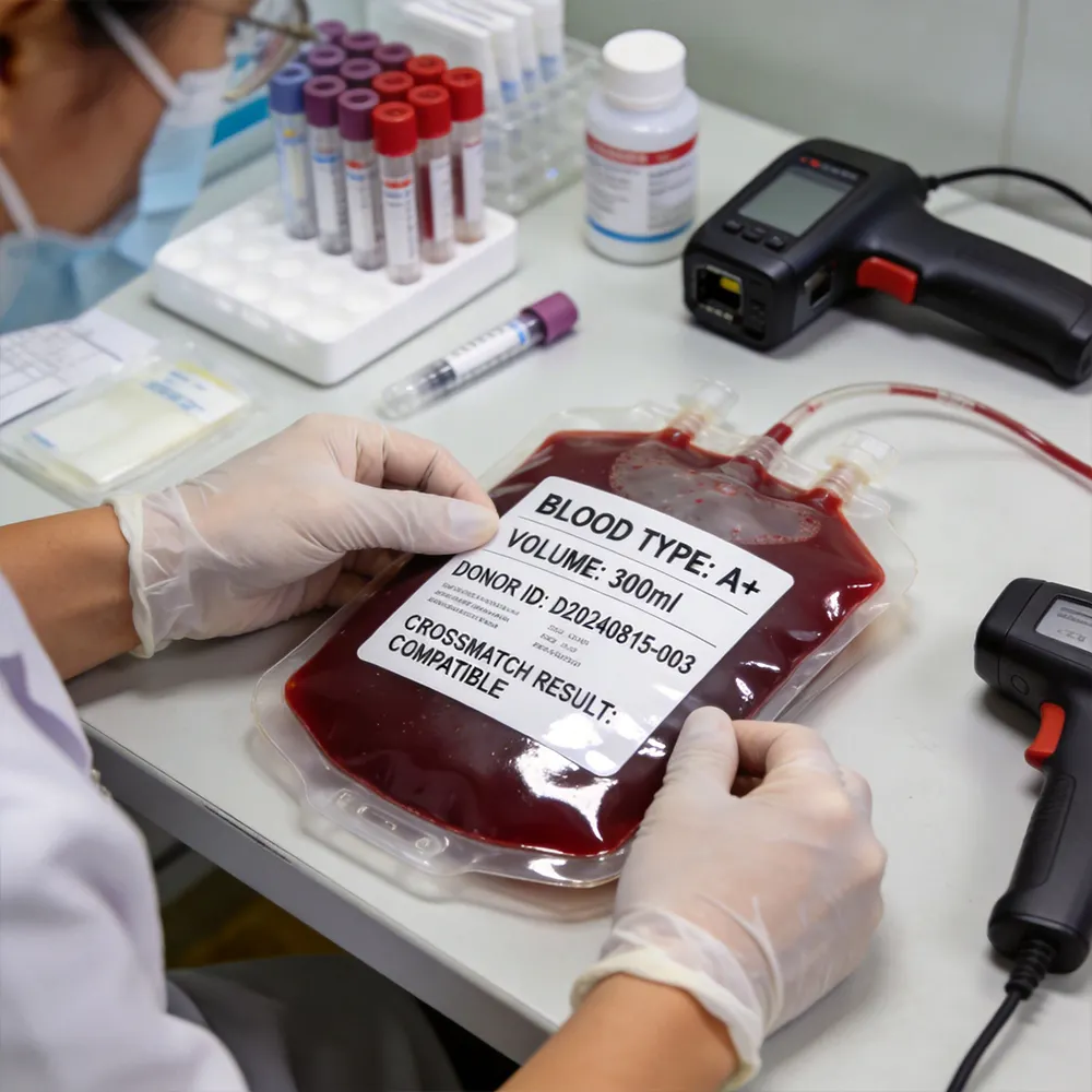 Pegatinas clínicas de sangre