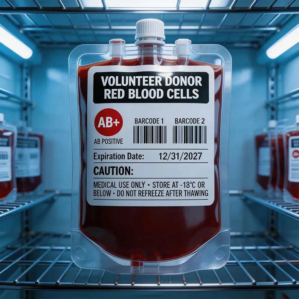Sistema de etiquetas de almacenamiento de sangre