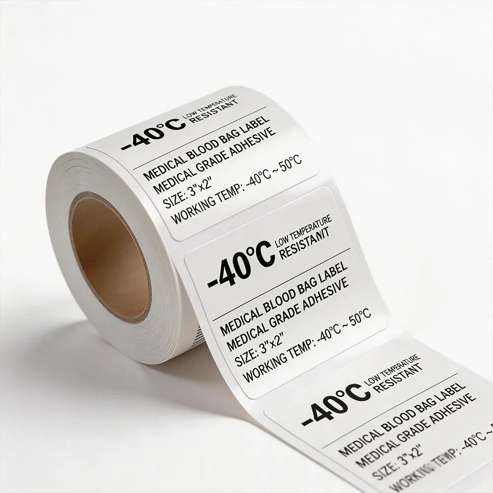 etiqueta congeladora para bolsas de sangre -40°C