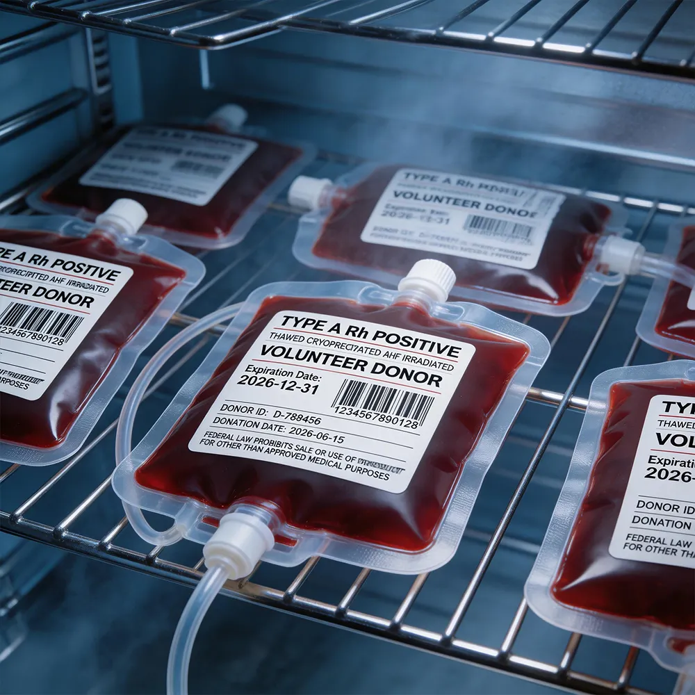 Sistema de etiquetado de bancos de sangre