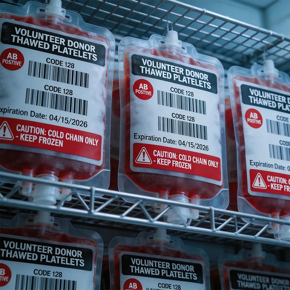 Etiquetas de plasma sanguíneo