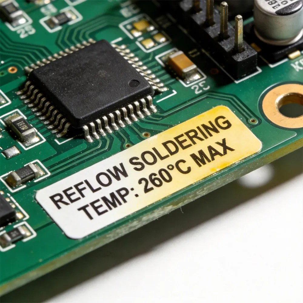 Etiquetas de ID de componentes de la PCB
