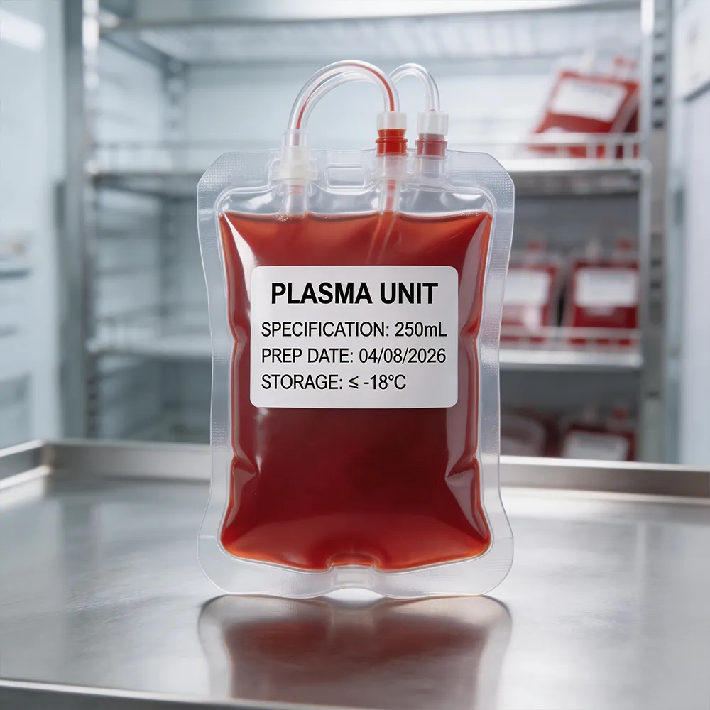 Etiquetas de bancos de plasma
