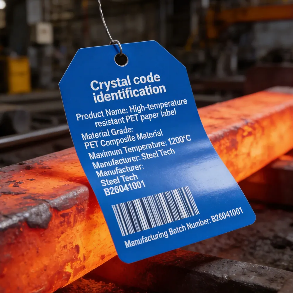 Etiquetas de nombre para acero industrial