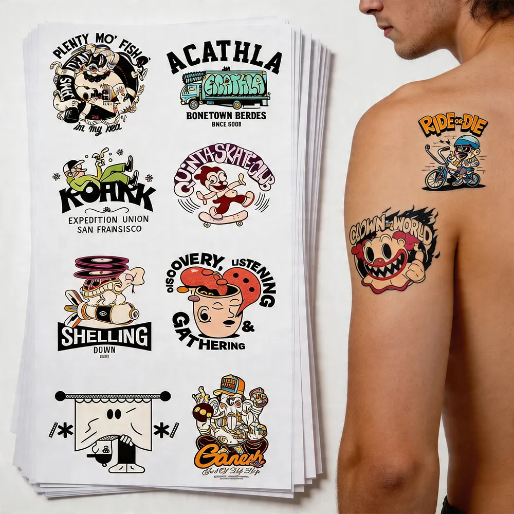 Papel de tatuaje para manualidades caseras