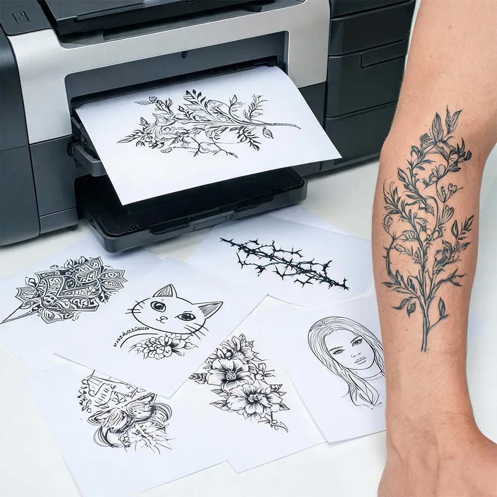 Papel adhesivo para tatuajes