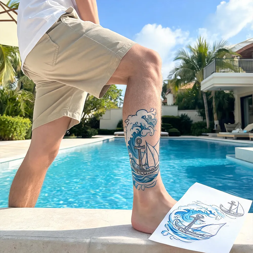 Papel de tatuaje de colores brillantes