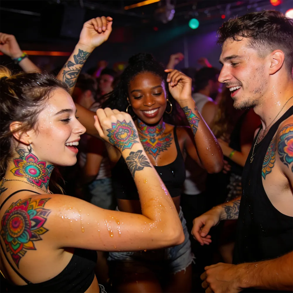 Papel de tatuaje de colores brillantes