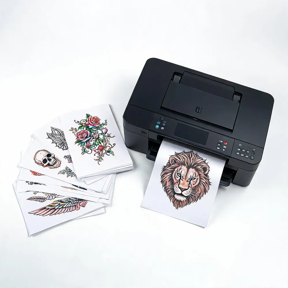 Papel transparente para tatuajes