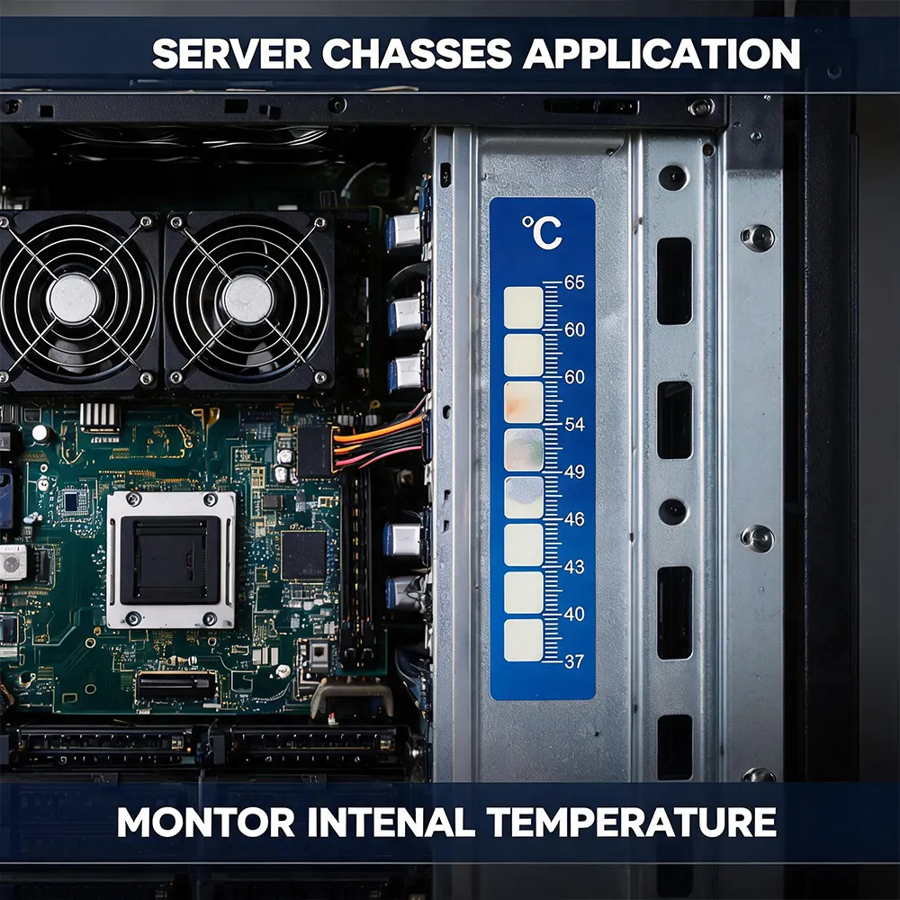 Etiqueta indicadora de temperatura desechable