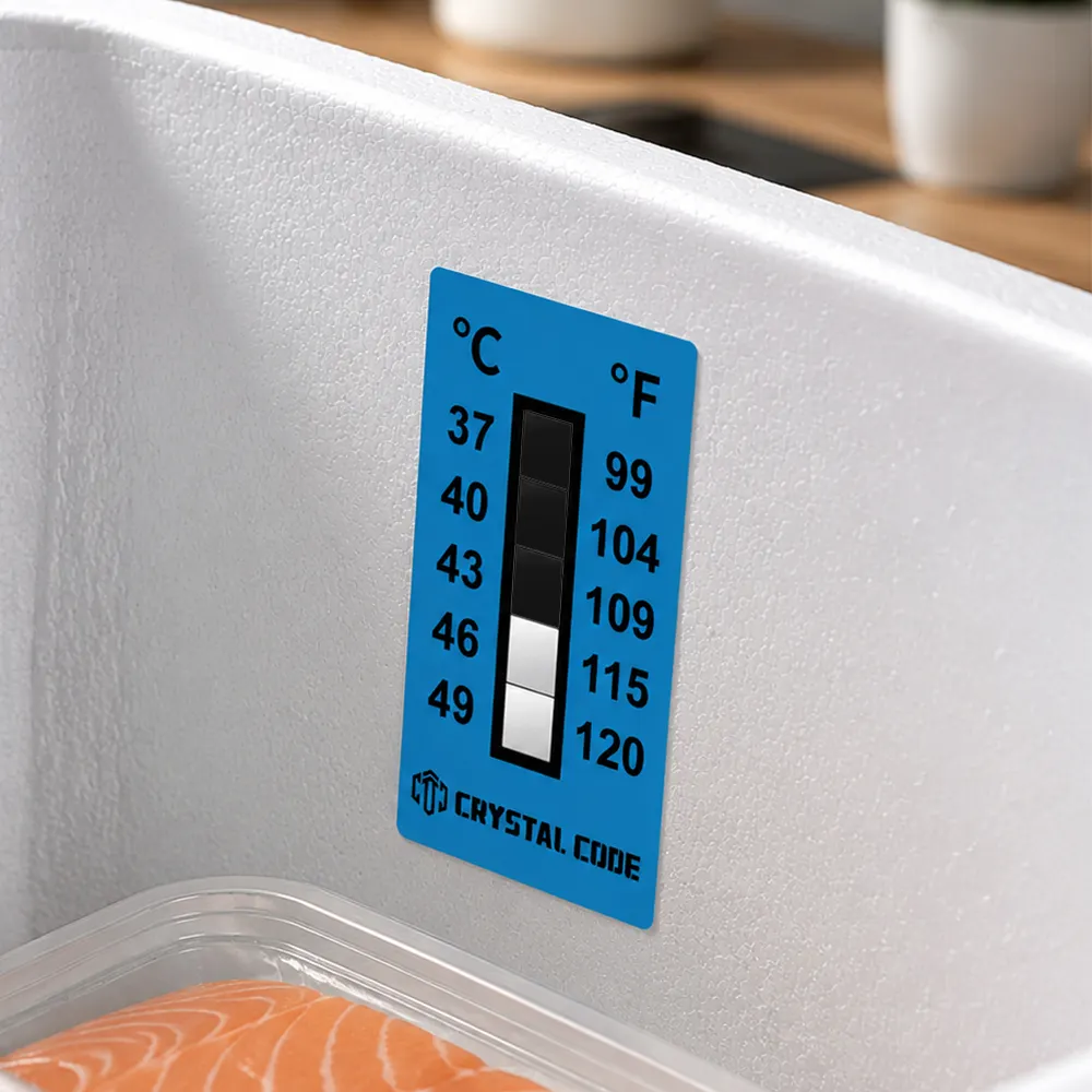 Etiqueta de monitorización de temperatura de alimentos congelados