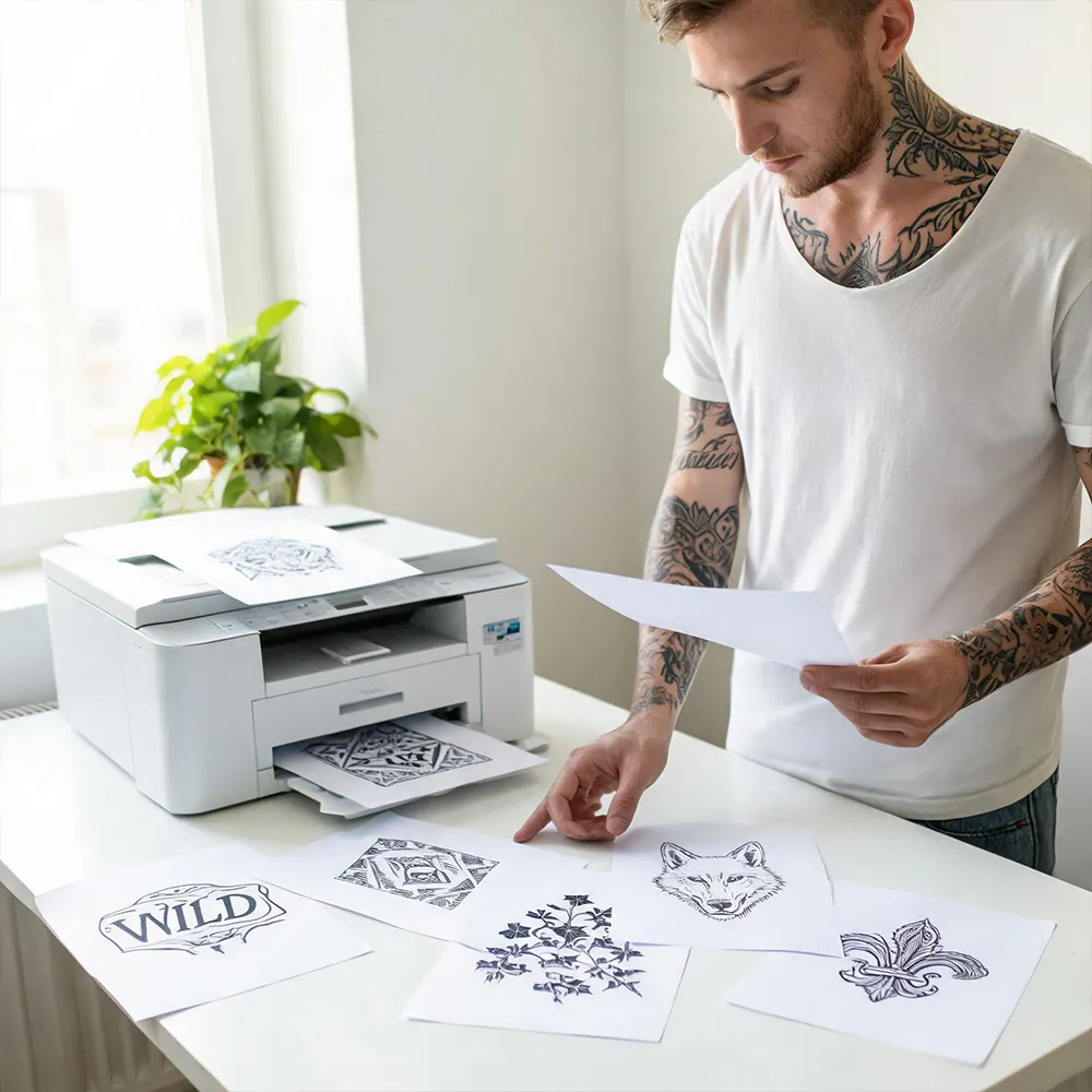 Papel de calcomanías para tatuajes para impresora láser