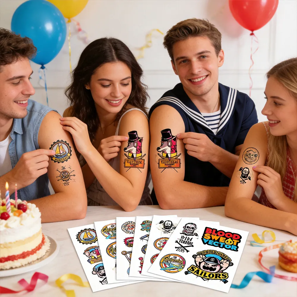 Pegatinas de tatuajes de fiesta
