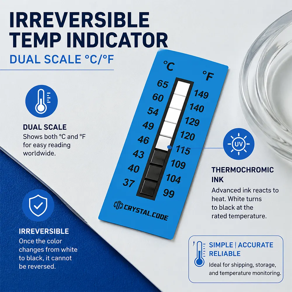 Etiqueta autoadhesiva indicadora de temperatura