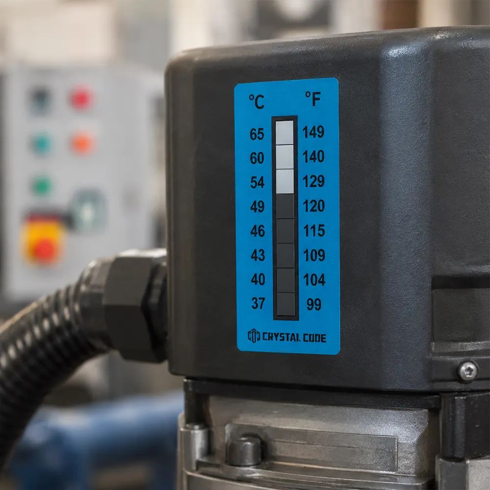Etiqueta autoadhesiva indicadora de temperatura