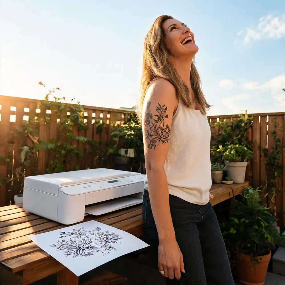 Papel de tatuaje compatible con la piel