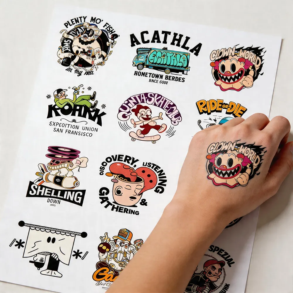 Papel de transferencia temporal de tatuajes