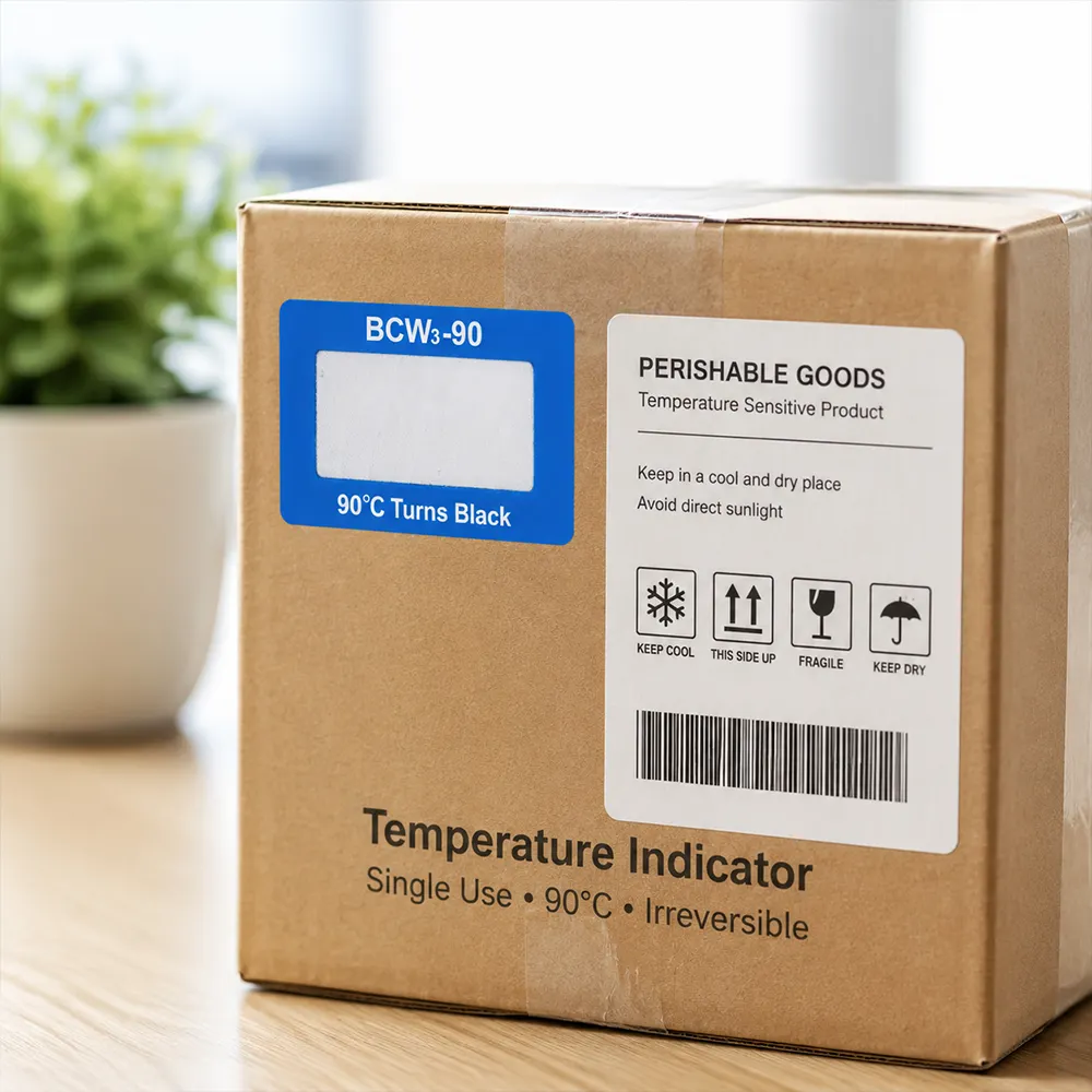 Pegatina termocrómica de temperatura