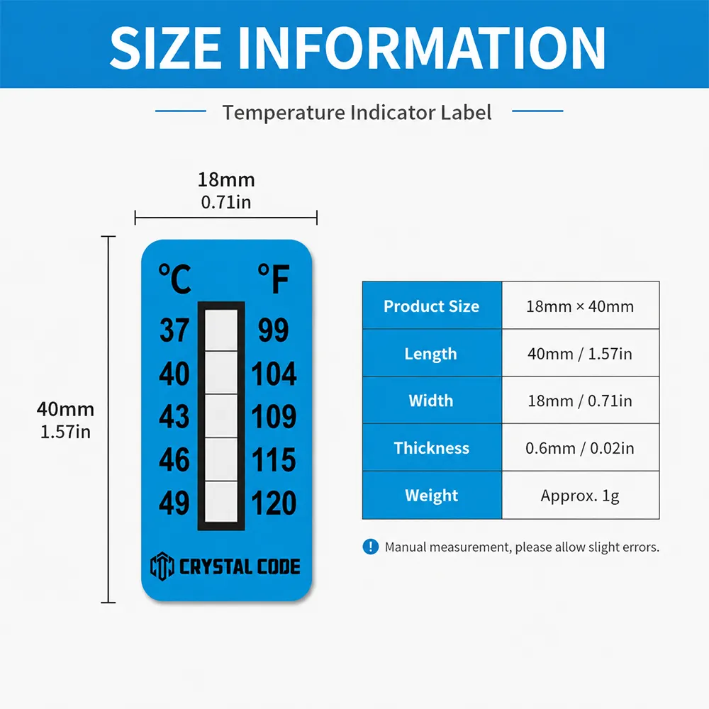 etiqueta impermeable para monitorización de temperatura