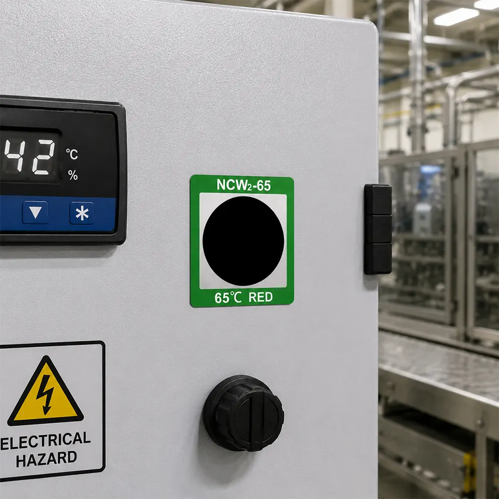 Pegatina impermeable para monitorización de temperatura