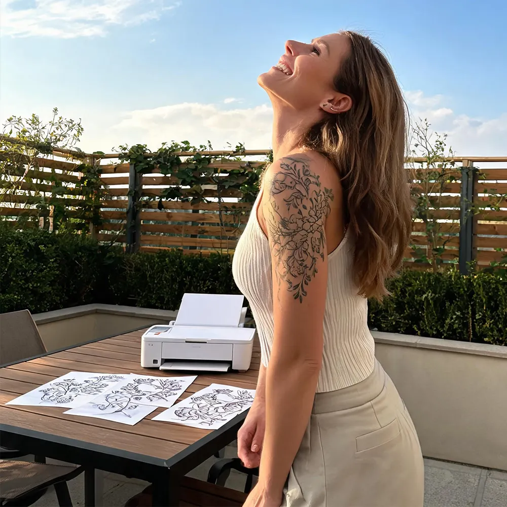 papel impermeable para tatuajes temporales